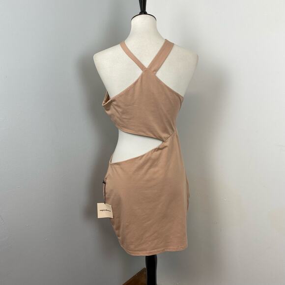 NWT super down Nude Cutout Mini Dress - Picture 5 of 9